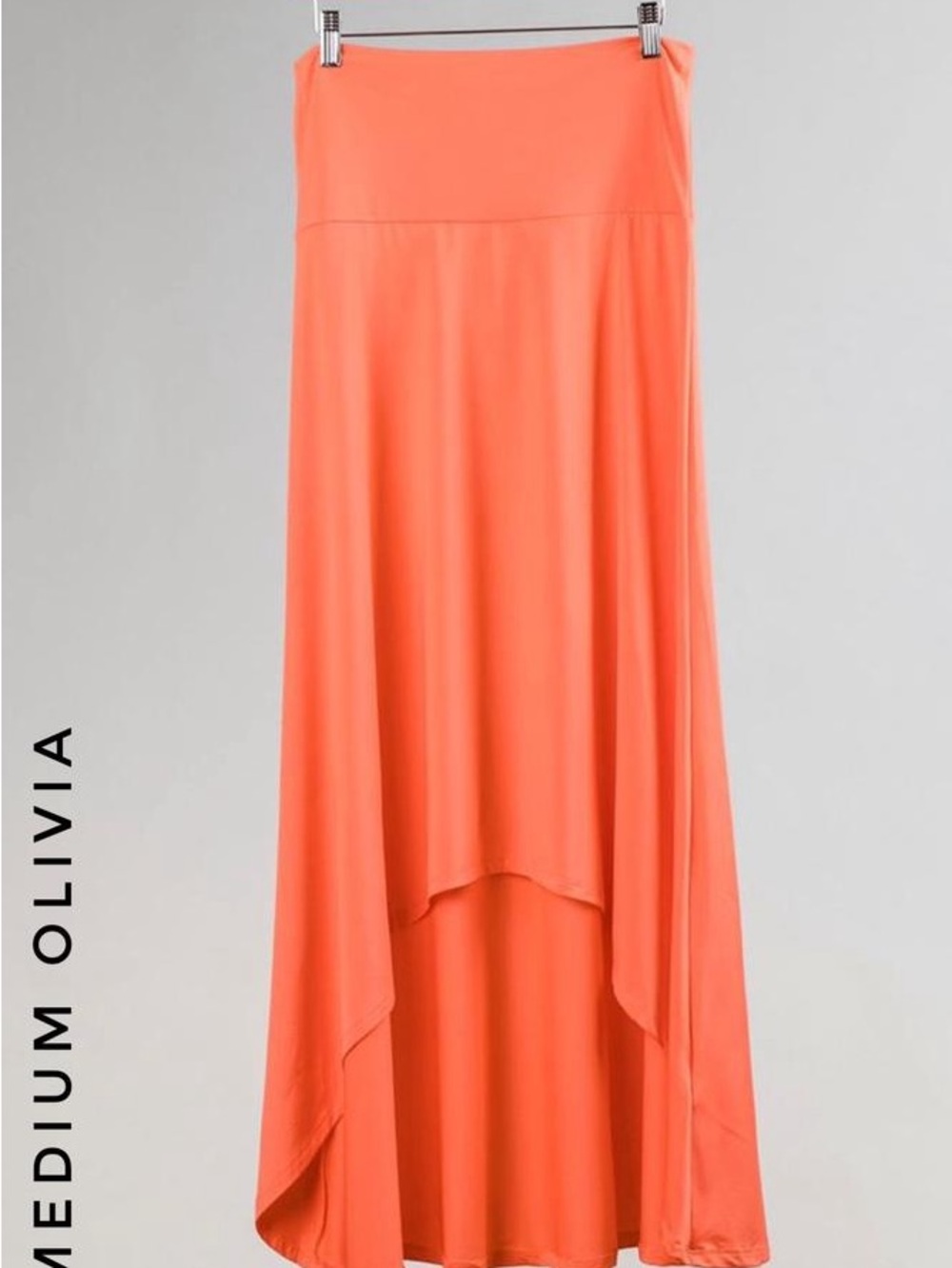 LuLaRoe Olivia Coral High-Low Maxi Skirt